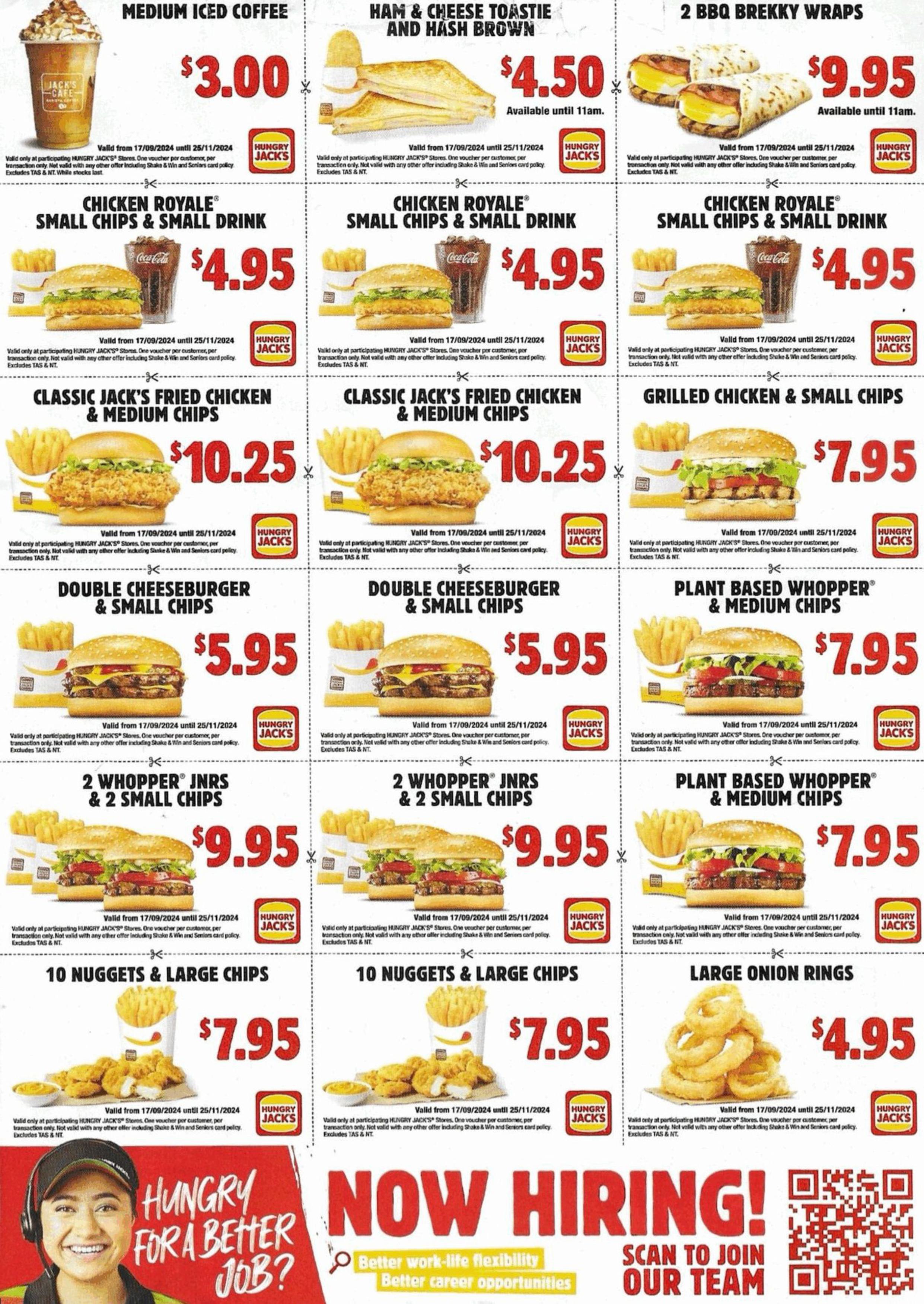 Hungry Jack's coupons and vouchers - valid till 25 November 2024