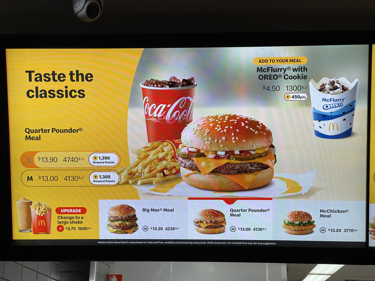 photo of the McDonald's menu for June 2024