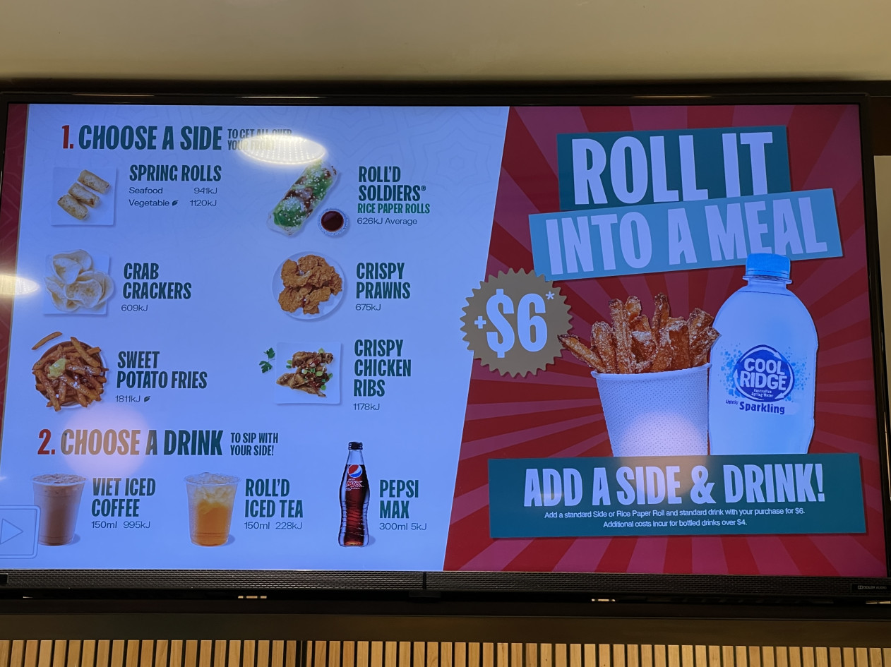 photo of the Roll'd menu for May 2024